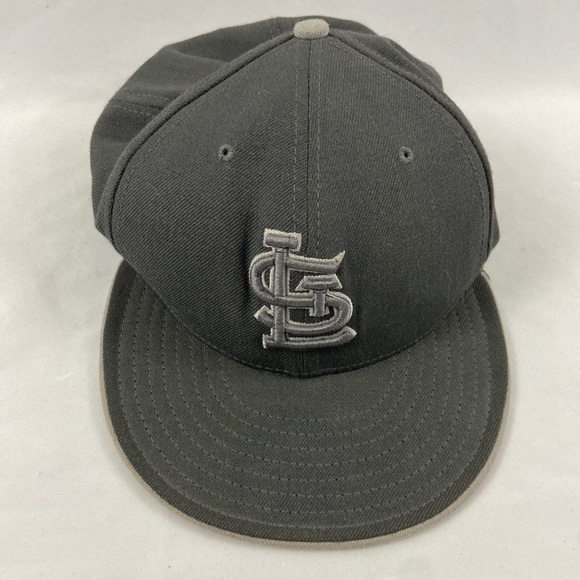 Gray Saint Louis Cardinals 7 3/4  Fitted Cap Hat - Picture 2 of 9